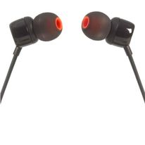 Audífono In Ear con cable flat, micrófono, conector 3.5mm y sonido bass T110 JBL Negro