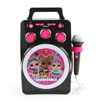 Karaoke bluetooh diseño LOL Surprise con luces led brillantes regulables, control de volumen y eco, portátil
