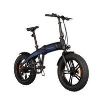 Bicicleta Eléctrica Maserati Negro/Azul con Autonomía 30-40 km, Vel. Máx: 25 km/h, Tolerancia: 100 kg, Llantas de 20", Potencia: 250W, Plegable