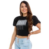 Camiseta Estampada Con Aplique