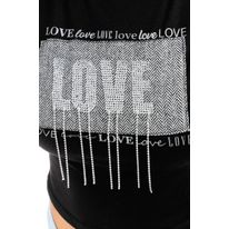 Camiseta Estampada Con Aplique
