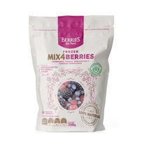 Mix 4 Berries Congelados (Arandanoz, Zarzamora, Fresa Y Cereza) 350G