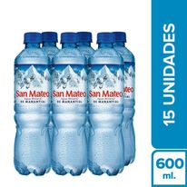 Agua San Mateo Sin Gas 15Pack Bot 600 Ml