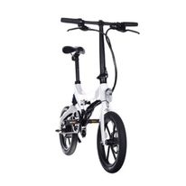 Bicicleta eléctrica Onebot S6, color blanco, autonomía 25-35 km, vel. máx: 25 km/h, llantas de 16", motor de 250W, tolerancia 120kg, plegable imantado