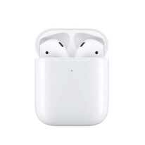 Audífono Bluetooth True Wireless Airpods (2da generación) estuche de carga inalámbrica, carga rápida, controles táctil para música y llamadas, Siri