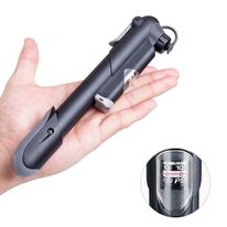 Inflador de bolsillo color negro para llantas de bicicleta y/o scooter con manómetro incluido