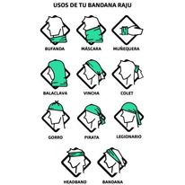 Bandana Diseño Paisley Negro De 100% Poliéster sin costuras, tan versatil que se puede usar de más de 10 formas distintas, medidas: 25 x 50 cm