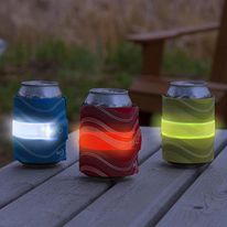 Envoltura led para bebida Slaplit color verde, bandas de acero con envoltorio aislante de neopreno, 2 modos, botón de activación, batería reemplazable