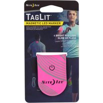 Marcador magnético led color rosado neón/rojo, para la ropa, visibilidad nocturna, duración de más de 70 horas, batería reemplazable