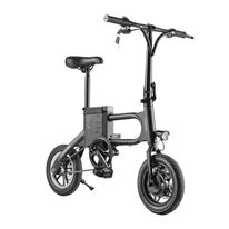 Bicicleta eléctrica plegable FTN T2 PRO II color negro, vel máx 25km/h, autonomía 20-25 km, llantas 12", tolerancia 100kg, 350W, recarga en 5-6 horas