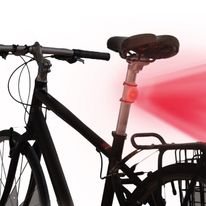 Luz de bicicleta led Twistlit color rojo, lazo de goma flexible, 2 modos, baterías reemplazables, resistente al clima