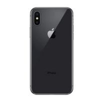 Iphone X, color gris, cámara doble, cámara principal 12MP, 64GB de memoria, 3GB RAM, batería de 2716 mAh con carga rápida e inalámbrica, pantalla 5.8"