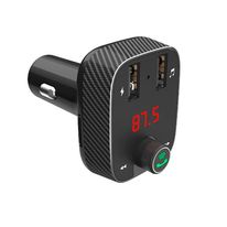 Transmisor bluetooth FM para Auto, reproductor MP3 con pantalla Led, color negro