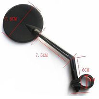 Set de 2 espejos retrovisores, ideales para scooters y bicicletas, base color negro, diámetro 7.5cm, a prueba de agua, base y espejo con giro de 360°