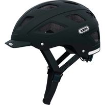 Casco Hyban Velvet Black talla M/L,negro,carcasa dura ABS, rueda de ajuste antideslizante,luz trasera led, visera extraible, tamaño de cabeza 56-61 cm