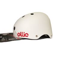 Casco Ollie estilo urbano talla L color blanco mate, regulable, correa ajustable, 11 vías de ventilación, EPS, tamaño de cabeza 58-62 cm