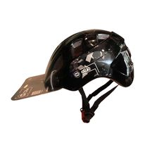Casco Ollie para niño, urbano talla L negro, regulable, correa ajustable y protector de barbilla, 13 vías de ventilación, tamaño de cabeza 54-55 cm