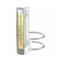Luz Knog Plus Front Translucent, 40 lúmenes, luz frontal blanca, carcasa transparente, recargable vía USB, fácil de usar por sus ligas y clip, 5 modos