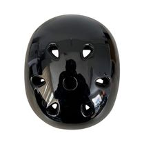 Casco urbano negro brillante Moovway talla M, plástico con forro interior, ajuste con disco posterior, correas de nylon, tamaño de cabeza: 52-58 cm