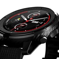 Smartwatch Amazfit Stratos,bisel de cerámica , 5 atm resistente al agua , duración de la batería de hasta 5 días, música a bordo, color negro