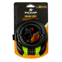 Cable de seguridad de alta resistencia Spark Lock, combinación de 4 dígitos, incluye soporte para transporte, grosor 12mm, largo 1830mm
