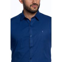 Camisa Kalendar Slim Fit Manga Corta Solo Fondo