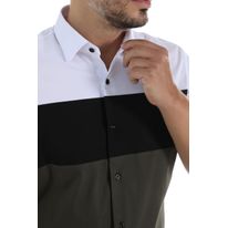 Camisa Manga Corta En Bloques