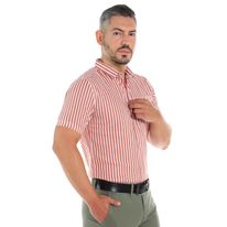 Camisa Manga Corta En Rayas