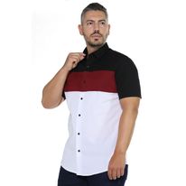 Camisa Manga Corta En Bloques