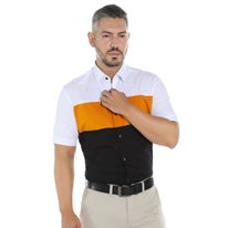 Camisa Manga Corta En Bloques