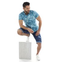 CAMISA MANGA CORTA ESTAMPADO EN HOJAS